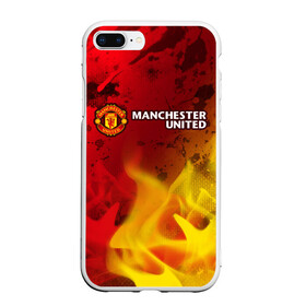 Чехол для iPhone 7Plus/8 Plus матовый с принтом MANCHESTER UNITED в Екатеринбурге, Силикон | Область печати: задняя сторона чехла, без боковых панелей | club | footbal | logo | manchester | united | знак | клуб | лого | логотип | логотипы | манчестер | символ | символы | форма | футбол | футбольная | футбольный | юнайтед