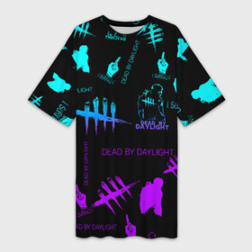 Платье-футболка 3D с принтом Dead by Daylight. в Екатеринбурге,  |  | dbd | dead by daylight | esport | games | survival horror | дбд | дед бай дейлайт | игроки | игролюбители | игроманы | игры | киберспорт | мертвы к рассвету