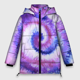 Женская зимняя куртка 3D с принтом TIE-DYE PURPLE в Екатеринбурге, верх — 100% полиэстер; подкладка — 100% полиэстер; утеплитель — 100% полиэстер | длина ниже бедра, силуэт Оверсайз. Есть воротник-стойка, отстегивающийся капюшон и ветрозащитная планка. 

Боковые карманы с листочкой на кнопках и внутренний карман на молнии | dye | multicolor | tie | trend | акварель | брызги | градиент | дай | колор | краски | красочная | мульти | потёки | пятна | радуга | радужная | тай | тайдай | текстура | тренд | хиппи