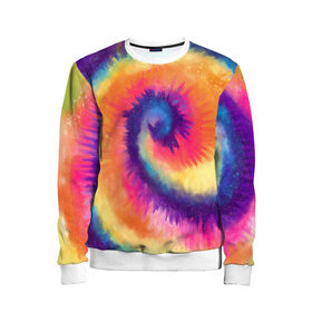 Детский свитшот 3D с принтом TIE-DYE MULTICOLOR в Екатеринбурге, 100% полиэстер | свободная посадка, прямой крой, мягкая тканевая резинка на рукавах и понизу свитшота | Тематика изображения на принте: dye | multicolor | tie | trend | акварель | брызги | градиент | дай | колор | краски | красочная | мульти | потёки | пятна | радуга | радужная | тай | тайдай | текстура | тренд | хиппи