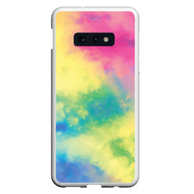 Чехол для Samsung S10E с принтом Tie-Dye в Екатеринбурге, Силикон | Область печати: задняя сторона чехла, без боковых панелей | Тематика изображения на принте: dye | multicolor | tie | trend | акварель | брызги | градиент | дай | колор | краски | красочная | мульти | потёки | пятна | радуга | радужная | тай | тайдай | текстура | тренд | хиппи