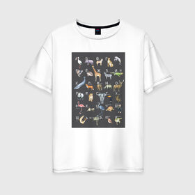 Женская футболка хлопок Oversize с принтом футболка в Екатеринбурге, 100% хлопок | свободный крой, круглый ворот, спущенный рукав, длина до линии бедер
 | алфавит | буквы | детям | животные | лес | саванна