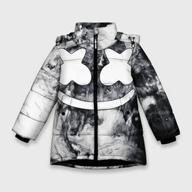 Зимняя куртка для девочек 3D с принтом MARSHMELLO в Екатеринбурге, ткань верха — 100% полиэстер; подклад — 100% полиэстер, утеплитель — 100% полиэстер. | длина ниже бедра, удлиненная спинка, воротник стойка и отстегивающийся капюшон. Есть боковые карманы с листочкой на кнопках, утяжки по низу изделия и внутренний карман на молнии. 

Предусмотрены светоотражающий принт на спинке, радужный светоотражающий элемент на пуллере молнии и на резинке для утяжки. | fortnite | marshmallo | marshmallow | marshmello | marshmellow | маршмелло | маршмеллоу | розы | фортнайт