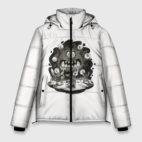 Мужская зимняя куртка 3D с принтом Монстр-Джими в Екатеринбурге, верх — 100% полиэстер; подкладка — 100% полиэстер; утеплитель — 100% полиэстер | длина ниже бедра, свободный силуэт Оверсайз. Есть воротник-стойка, отстегивающийся капюшон и ветрозащитная планка. 

Боковые карманы с листочкой на кнопках и внутренний карман на молнии. | белая | дьявол | монстр | прикольная | принт | страшная | циклоп