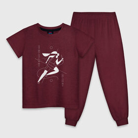 Детская пижама хлопок с принтом Everyday Runner в Екатеринбурге, 100% хлопок |  брюки и футболка прямого кроя, без карманов, на брюках мягкая резинка на поясе и по низу штанин
 | Тематика изображения на принте: 