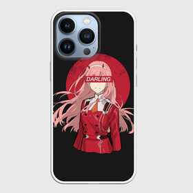 Чехол для iPhone 13 Pro с принтом Darling Zero Two Black в Екатеринбурге,  |  | 002 | ahegao | anime | darling | franx | franxx | girl | girls | in | senpai | the | two | waifu | zero | zerotwo | аниме | ахегао | вайфу | девушка | семпай | сенпай | тян