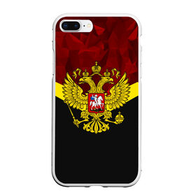 Чехол для iPhone 7Plus/8 Plus матовый с принтом RUSSIA RED | ГЕРБ в Екатеринбурге, Силикон | Область печати: задняя сторона чехла, без боковых панелей | 