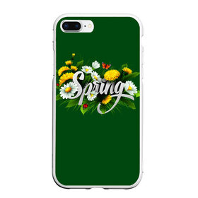 Чехол для iPhone 7Plus/8 Plus матовый с принтом Весна в Екатеринбурге, Силикон | Область печати: задняя сторона чехла, без боковых панелей | весна | одуванчики | полевые цветы. | ромашки | цветы
