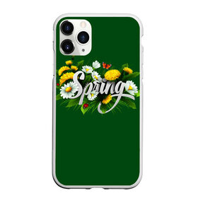 Чехол для iPhone 11 Pro матовый с принтом Весна в Екатеринбурге, Силикон |  | Тематика изображения на принте: весна | одуванчики | полевые цветы. | ромашки | цветы