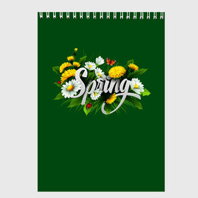 Скетчбук с принтом Весна в Екатеринбурге, 100% бумага
 | 48 листов, плотность листов — 100 г/м2, плотность картонной обложки — 250 г/м2. Листы скреплены сверху удобной пружинной спиралью | весна | одуванчики | полевые цветы. | ромашки | цветы