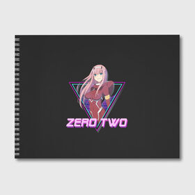 Альбом для рисования с принтом ZeroTwo (Darling in the Franx) в Екатеринбурге, 100% бумага
 | матовая бумага, плотность 200 мг. | 002 | 02 | ahegao | anime | darling | franx | franxx | girl | girls | in | senpai | the | two | waifu | zero | zerotwo | аниме | ахегао | вайфу | девушка | семпай | сенпай | тян