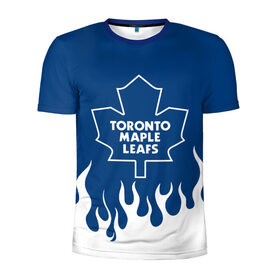 Мужская футболка 3D спортивная с принтом Торонто Мейпл Лифс в Екатеринбурге, 100% полиэстер с улучшенными характеристиками | приталенный силуэт, круглая горловина, широкие плечи, сужается к линии бедра | hockey | maple leafs | nhl | toronto | toronto maple leafs | usa | мейпл лифс | нхл | спорт | сша | торонто | торонто мейпл лифс | хоккей | шайба