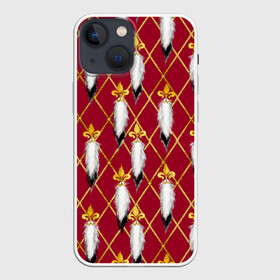 Чехол для iPhone 13 mini с принтом Tassels red gold 3D space в Екатеринбурге,  |  | gold | life | versace | vip | абстракция | богатство | в золоте | версаче | версачи | виайпи | вип | золотая | золото | линия | нейтральная | позолоченное | стайл | стиль | текстуры | узоры | шик