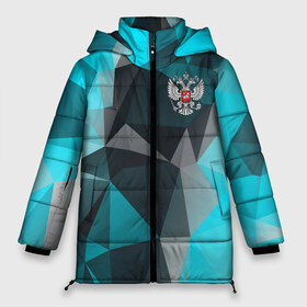 Женская зимняя куртка 3D с принтом RUSSIA ICE ABSTRACTION в Екатеринбурге, верх — 100% полиэстер; подкладка — 100% полиэстер; утеплитель — 100% полиэстер | длина ниже бедра, силуэт Оверсайз. Есть воротник-стойка, отстегивающийся капюшон и ветрозащитная планка. 

Боковые карманы с листочкой на кнопках и внутренний карман на молнии | abstraction | russia | sport | абстракция | герб | империя | имперский | патриот | патриотизм | российская | россия | русский | спорт | страны | флаг | я русский