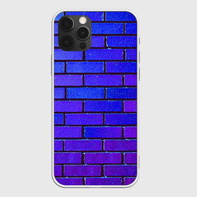 Чехол для iPhone 12 Pro Max с принтом Brick в Екатеринбурге, Силикон |  | Тематика изображения на принте: blue | brick | purple | texture | wall | кирпич | кирпичный | синий | стена | текстура | фиолетовый