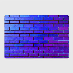 Магнитный плакат 3Х2 с принтом Brick в Екатеринбурге, Полимерный материал с магнитным слоем | 6 деталей размером 9*9 см | Тематика изображения на принте: blue | brick | purple | texture | wall | кирпич | кирпичный | синий | стена | текстура | фиолетовый