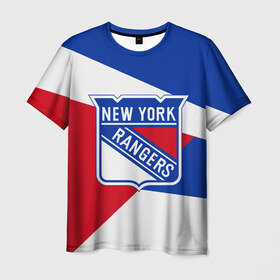 Мужская футболка 3D с принтом Нью-Йорк Рейнджерс в Екатеринбурге, 100% полиэфир | прямой крой, круглый вырез горловины, длина до линии бедер | Тематика изображения на принте: hockey | new york | new york rangers | nhl | rangers | usa | нхл | нью йорк | нью йорк рейнджерс | рейнджерс | спорт | сша | хоккей | шайба