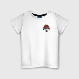 Детская футболка хлопок с принтом Питбуль в Екатеринбурге, 100% хлопок | круглый вырез горловины, полуприлегающий силуэт, длина до линии бедер | Тематика изображения на принте: 