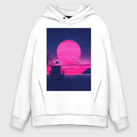 Мужское худи Oversize хлопок с принтом Vaporwave 2020-011 в Екатеринбурге, френч-терри — 70% хлопок, 30% полиэстер. Мягкий теплый начес внутри —100% хлопок | боковые карманы, эластичные манжеты и нижняя кромка, капюшон на магнитной кнопке | aesthetic | electronica | music | лаунж | музыка | поп | скульптура