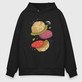 Мужское худи Oversize хлопок с принтом Луна бургер в Екатеринбурге, френч-терри — 70% хлопок, 30% полиэстер. Мягкий теплый начес внутри —100% хлопок | боковые карманы, эластичные манжеты и нижняя кромка, капюшон на магнитной кнопке | burger | food | funny | galaxy | hamburger | illustration | joke | moon | planet | space | start | булочки | в разрезе | галактика | гамбургер | гриль | еда | звезды | иллюстрация | космос | котлета | лист | оливки | планета | прикол | разрез | 