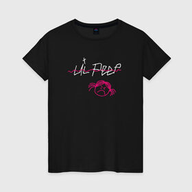 Женская футболка хлопок с принтом LIL PEEP (front & back) в Екатеринбурге, 100% хлопок | прямой крой, круглый вырез горловины, длина до линии бедер, слегка спущенное плечо | lil peep | lil peep art | logo lil peep | love | rap | альбомы | лил пип | лове | лого | логтип | любовь | музыка | музыкант | паук | певец | рэп | рэпер | скорпион