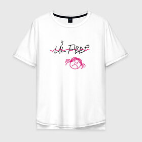 Мужская футболка хлопок Oversize с принтом LIL PEEP (front & back) в Екатеринбурге, 100% хлопок | свободный крой, круглый ворот, “спинка” длиннее передней части | Тематика изображения на принте: lil peep | lil peep art | logo lil peep | love | rap | альбомы | лил пип | лове | лого | логтип | любовь | музыка | музыкант | паук | певец | рэп | рэпер | скорпион
