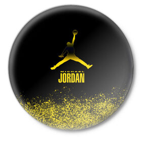 Значок с принтом Jordan в Екатеринбурге,  металл | круглая форма, металлическая застежка в виде булавки | air | jordan | michael | nba | баскетбол | баскетболист | джордан | джордан айр | игра | майкл | майкл джордан | мяч | спорт