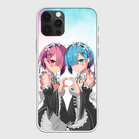 Чехол для iPhone 12 Pro с принтом Re:Zero, Рам и Рем  в Екатеринбурге, силикон | область печати: задняя сторона чехла, без боковых панелей | ram | re zero | re:zero | re:zero starting life in another world | re:zero жизнь с нуля в альтернативном мире | rem | аниме | жизнь с нуля в другом мире | манга | рам и рем