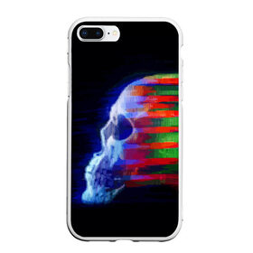 Чехол для iPhone 7Plus/8 Plus матовый с принтом Glitch skull в Екатеринбурге, Силикон | Область печати: задняя сторона чехла, без боковых панелей | color | glitch | paint | skull | vanguard | авангард | глитч | краска | цвет | череп