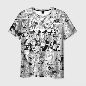 Мужская футболка 3D с принтом Fairy Tail в Екатеринбурге, 100% полиэфир | прямой крой, круглый вырез горловины, длина до линии бедер | fairy tail | аниме | грей | легенда о хвосте феи | люси | манга | нацу | сказка о хвосте феи | хвост феи | хэппи | эрза