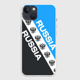 Чехол для iPhone 13 с принтом RUSSIA SPORT в Екатеринбурге,  |  | russia | sport | герб | империя | имперский | патриот | патриотизм | российская | россия | русский | спорт | страны | флаг | я русский