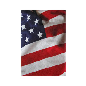 Обложка для паспорта матовая кожа с принтом США | USA в Екатеринбурге, натуральная матовая кожа | размер 19,3 х 13,7 см; прозрачные пластиковые крепления | states | united | usa | америка | америки | герб | северная | соединенные | сша | флаг | штаты | южная