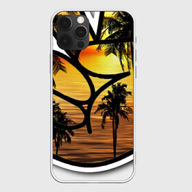 Чехол для iPhone 12 Pro Max с принтом Beach в Екатеринбурге, Силикон |  | Тематика изображения на принте: gesture | landscape | palms | sea | жест | закат | море | океан | пальмы | пейзаж