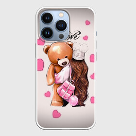 Чехол для iPhone 13 Pro с принтом Любовь в Екатеринбурге,  |  | love | one love | влюбленность | девушка | жена | кофе | люблю | милые создания | милый | мишка | муж | отношения | подарок | романтика | свадьба | сердечко | сердце