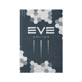 Обложка для паспорта матовая кожа с принтом EVE ONLINE / ИВ ОНЛАЙН в Екатеринбурге, натуральная матовая кожа | размер 19,3 х 13,7 см; прозрачные пластиковые крепления | echo | echoes | eve | game | games | logo | online | space | ев онлайн | ев эхо | еве | ив онлайн | ив эхо | игра | игры | космос | лого | логотип | логотипы | онлайн | символ | символы | эхо | эхос