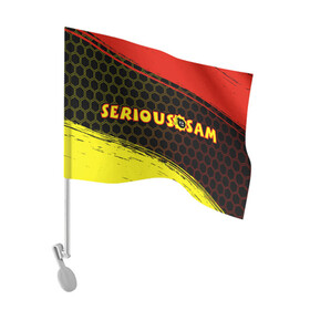 Флаг для автомобиля с принтом SERIOUS SAM / Крутой Сэм в Екатеринбурге, 100% полиэстер | Размер: 30*21 см | croteam | game | games | logo | sam | serious | бомба | бомбочка | игра | игры | крутой | лого | логотип | логотипы | серьезный | символ | символы | сэм