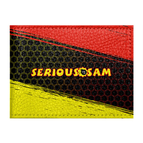 Обложка для студенческого билета с принтом SERIOUS SAM / Крутой Сэм в Екатеринбурге, натуральная кожа | Размер: 11*8 см; Печать на всей внешней стороне | Тематика изображения на принте: croteam | game | games | logo | sam | serious | бомба | бомбочка | игра | игры | крутой | лого | логотип | логотипы | серьезный | символ | символы | сэм