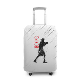 Чехол для чемодана 3D с принтом Бокс в Екатеринбурге, 86% полиэфир, 14% спандекс | двустороннее нанесение принта, прорези для ручек и колес | boxing | боец | бои | бокс | боксер | единоборства | спорт | стойка | тренировка