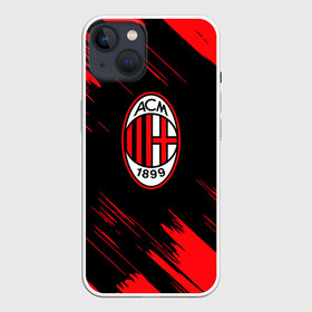 Чехол для iPhone 13 с принтом AC MILAN. в Екатеринбурге,  |  | fc | football | football club | milan | sport | милан | спорт | спортивные | униформа | фирменные цвета | фк | футбол | футбольный клуб