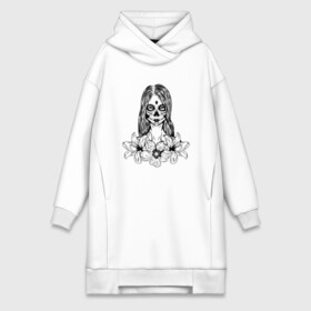 Платье-худи хлопок с принтом Santa Muerte в Екатеринбурге,  |  | calavera | muerte | santa | santa muerte | santa muerte цветы | девушка цветы | калавера | мексиканская вечеринка | муэрте | муэрто | санта муэрте | санта муэрте цветы