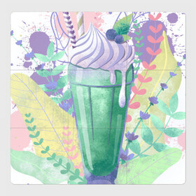 Магнитный плакат 3Х3 с принтом milkshake в Екатеринбурге, Полимерный материал с магнитным слоем | 9 деталей размером 9*9 см | Тематика изображения на принте: десерт | еда | лето | молочный коктейль | мороженое | напиток | сладость | яркий