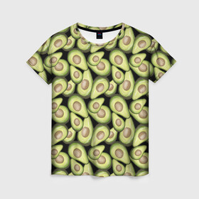 Женская футболка 3D с принтом Авокадо в Екатеринбурге, 100% полиэфир ( синтетическое хлопкоподобное полотно) | прямой крой, круглый вырез горловины, длина до линии бедер | avocado | avokado | pattern | pattern avocado | авакадо | авокадо | овокадо | патерн | патерн авокадо | паттерн | паттерн авокадо | персея | растения | рисунок | фон авокадо | фрукт | фрукты