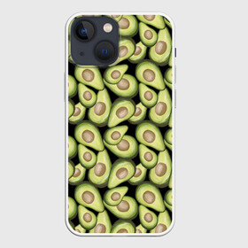 Чехол для iPhone 13 mini с принтом Авокадо в Екатеринбурге,  |  | avocado | avokado | pattern | pattern avocado | авакадо | авокадо | овокадо | патерн | патерн авокадо | паттерн | паттерн авокадо | персея | растения | рисунок | фон авокадо | фрукт | фрукты