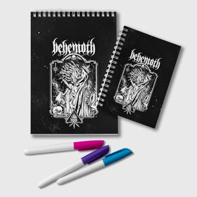 Блокнот с принтом Behemoth в Екатеринбурге, 100% бумага | 48 листов, плотность листов — 60 г/м2, плотность картонной обложки — 250 г/м2. Листы скреплены удобной пружинной спиралью. Цвет линий — светло-серый
 | Тематика изображения на принте: behemoth | black metal | death metal | блэк метал | группы | дэт метал | метал | музыка | рок