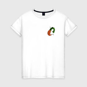 Женская футболка хлопок с принтом Грустная морковка в Екатеринбурге, 100% хлопок | прямой крой, круглый вырез горловины, длина до линии бедер, слегка спущенное плечо | 