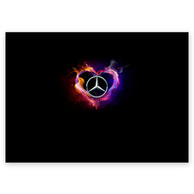 Поздравительная открытка с принтом Mercedes-Benz в Екатеринбурге, 100% бумага | плотность бумаги 280 г/м2, матовая, на обратной стороне линовка и место для марки
 | Тематика изображения на принте: amg | love mercedes | mercedes | mercedes в сердце | mercedes значок | mercedes лого | mercedes марка | амг | бенц | горящее сердце | лого автомобиля | логотип мерседес | люблю мерседес | мерин | мерс | мерседес | мерседес бенз