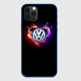 Чехол для iPhone 12 Pro с принтом Volkswagen в Екатеринбурге, силикон | область печати: задняя сторона чехла, без боковых панелей | love vw | volkswagen | vw | vw в сердце | vw значок | vw лого | vw марка | vw эмблема | wv | горящее сердце | значок vw | значок фольксваген | лого автомобиля | лого вольцваген | логотип vw | люблю vw | люблю фольксваген