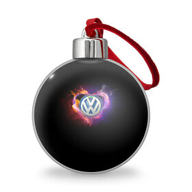 Ёлочный шар с принтом Volkswagen в Екатеринбурге, Пластик | Диаметр: 77 мм | Тематика изображения на принте: love vw | volkswagen | vw | vw в сердце | vw значок | vw лого | vw марка | vw эмблема | wv | горящее сердце | значок vw | значок фольксваген | лого автомобиля | лого вольцваген | логотип vw | люблю vw | люблю фольксваген