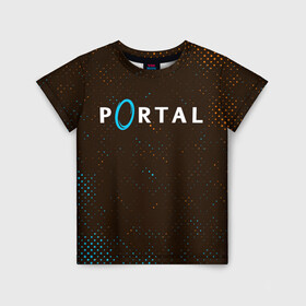 Детская футболка 3D с принтом PORTAL / ПОРТАЛ в Екатеринбурге, 100% гипоаллергенный полиэфир | прямой крой, круглый вырез горловины, длина до линии бедер, чуть спущенное плечо, ткань немного тянется | game | games | half | half life | halflife | life | logo | portal | portal 2 | portal2 | valve | игра | игры | лайф | лого | логотип | логотипы | портал | портал 2 | портал2 | символ | символы | халф | халф лайф | халфлайф