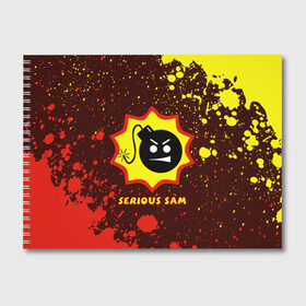 Альбом для рисования с принтом SERIOUS SAM Крутой Сэм в Екатеринбурге, 100% бумага
 | матовая бумага, плотность 200 мг. | Тематика изображения на принте: croteam | game | games | logo | sam | serious | бомба | бомбочка | игра | игры | крутой | лого | логотип | логотипы | серьезный | символ | символы | сэм